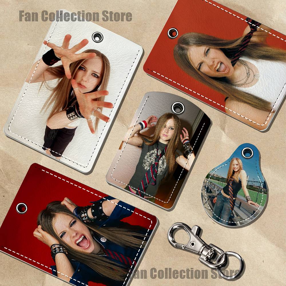 Leatherwork Keychain - Singer A-Avril sleutelhanger voor AirTag, bankpas,