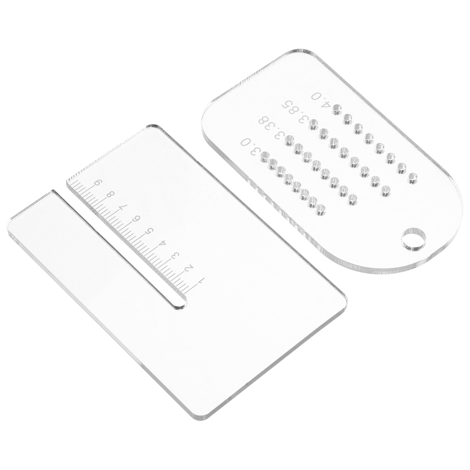 Leatherworking Guide - 2 stuks stansgeleider, multifunctionele liniaal voor