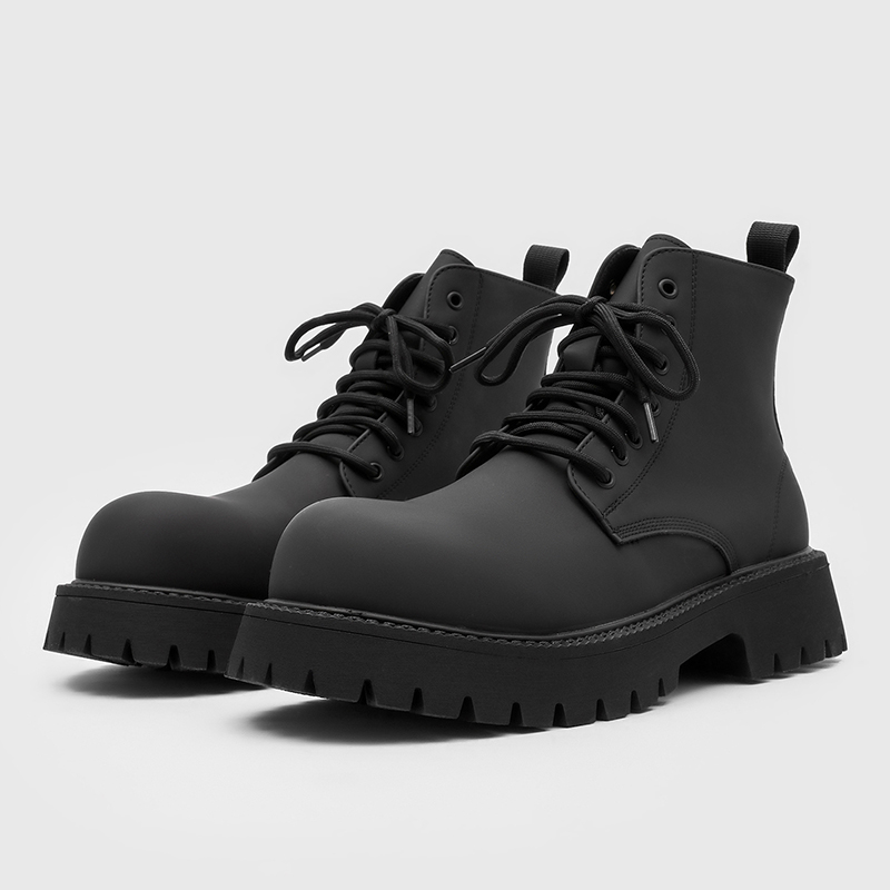 Leatherwork Designs - Maat 38-46, zwarte hoge combatlaarzen voor