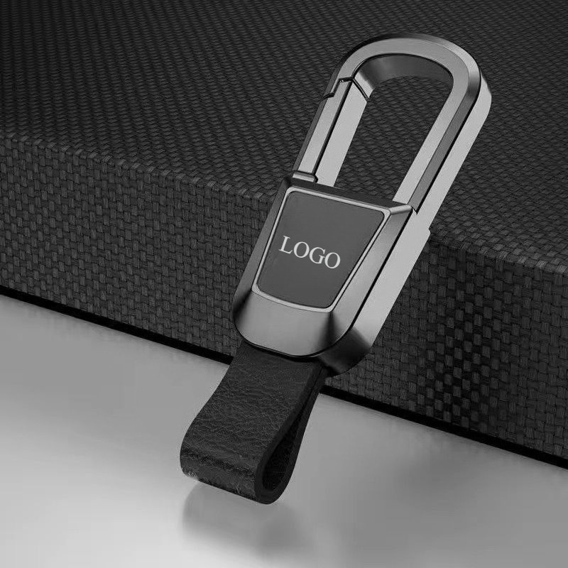 Leatherwork Keychain - Aangepaste LOGO sleutelhanger blanco vierkante kop