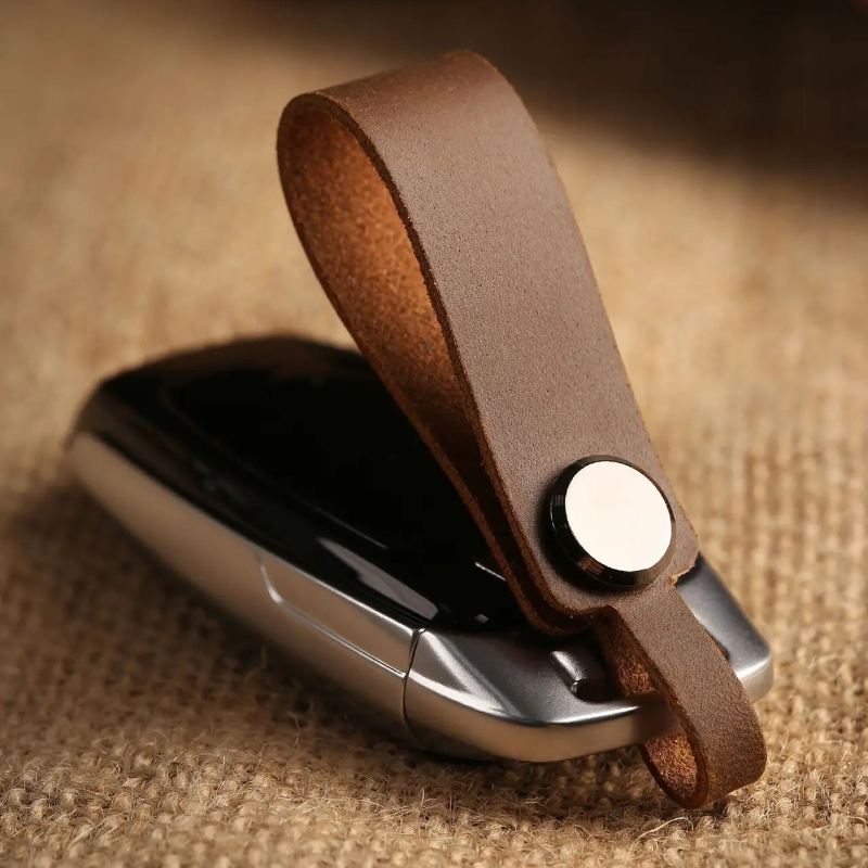 Leatherwork Keychain - Aangepaste LOGO lederen sleutelhanger heren dames