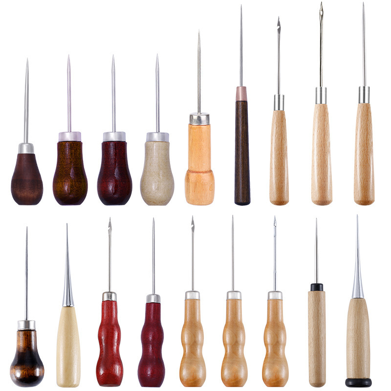 Lederen priem houten handvat p - Leatherwork Awl recensie en prijs