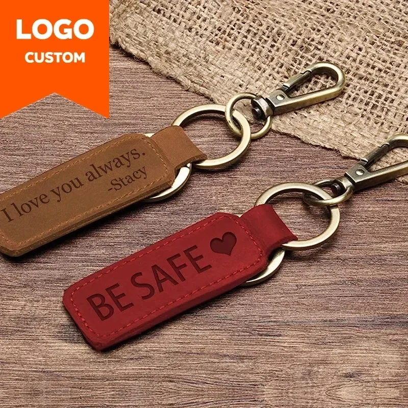 Laser aangepast logo lederen s - Leatherwork Keychain recensie en prijs