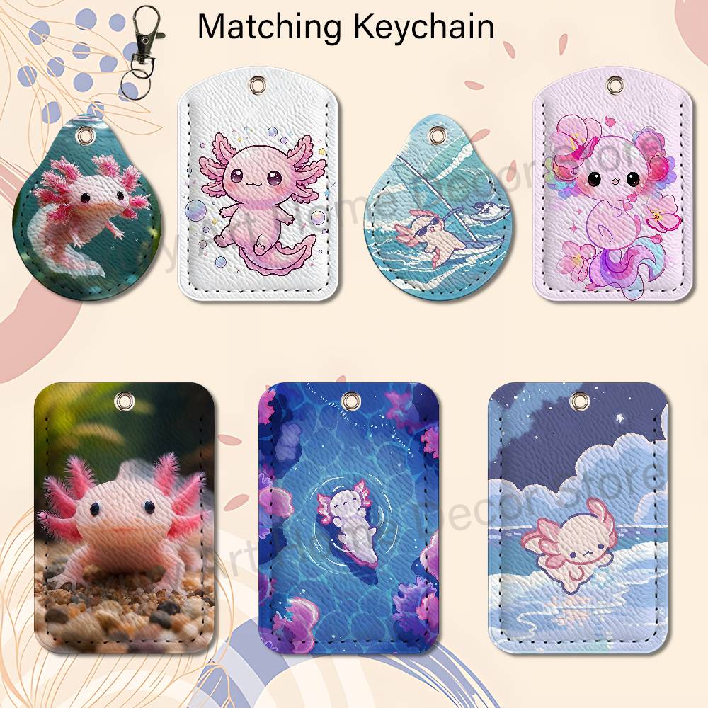Leuke roze A-Axolotl cartoonho - Leatherwork Keychain recensie en prijs