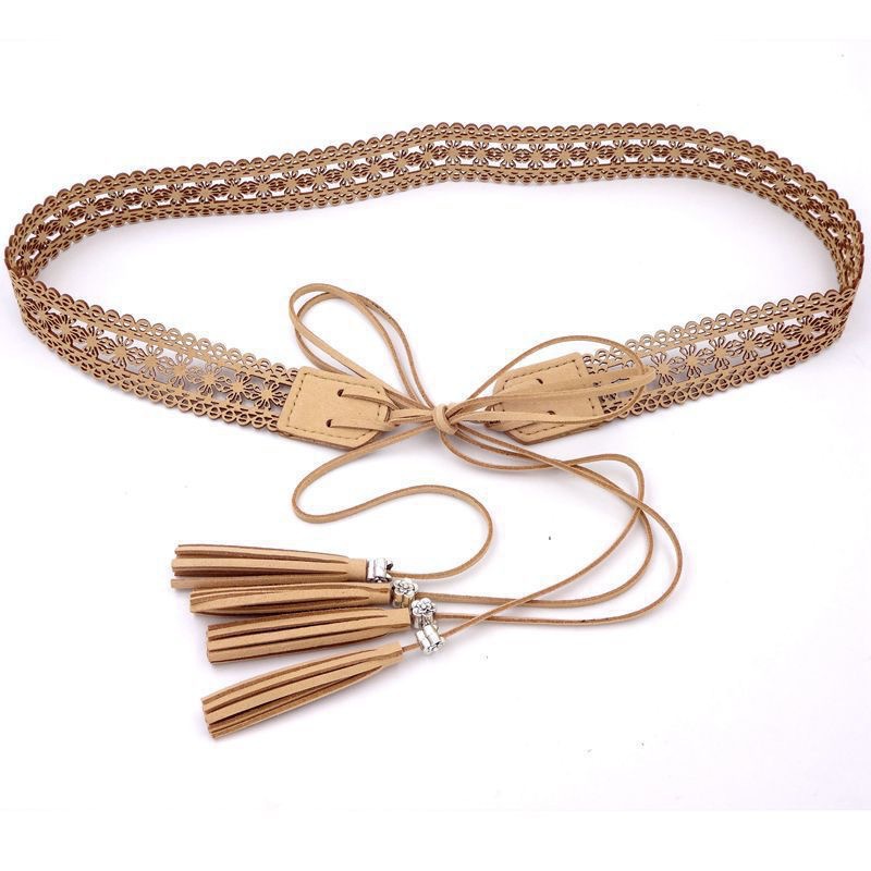 Pu-leer holle riem met kwastje - Leatherwork Free Patterns recensie en prijs